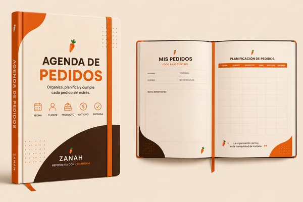 Mockup de la Agenda de Pedidos ZANAH