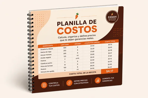 Mockup de la Planilla de Costos ZANAH